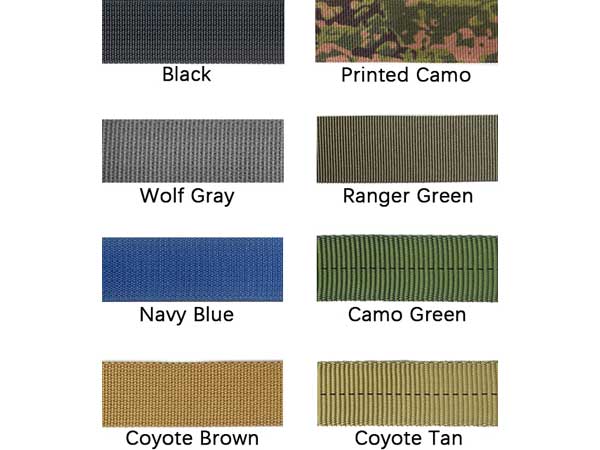 Mil-spec Webbing Color Options